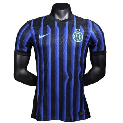 Cheap Custom Inter Milan 2025–26 Home Player Short-Sleeve Jersey – Personalized Authentic IMFC Football Shirt