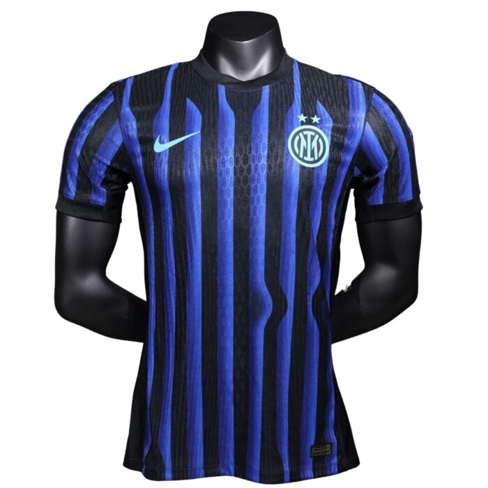 Cheap Custom Inter Milan 2025–26 Home Player Short-Sleeve Jersey – Personalized Authentic IMFC Football Shirt