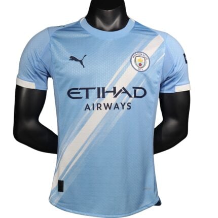 Official Manchester City 2025–26 Home Player Short-Sleeve Jersey – Authentic MCFC Football Shirt